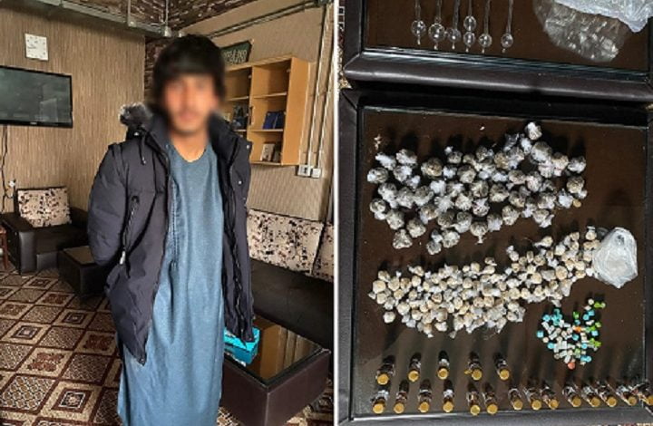 A drug smuggler was arrested in Kabul