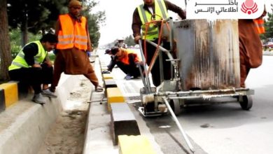 حدود 50 کیلومتر جاده‌ در شهر کابل خط اندازی می‌شود