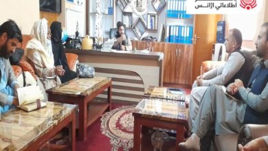 رئیس اطلاعات وفرهنگ سمنگان با مسئوول بخش سیاسی یوناما مقیم مزار شریف دیدارکرد